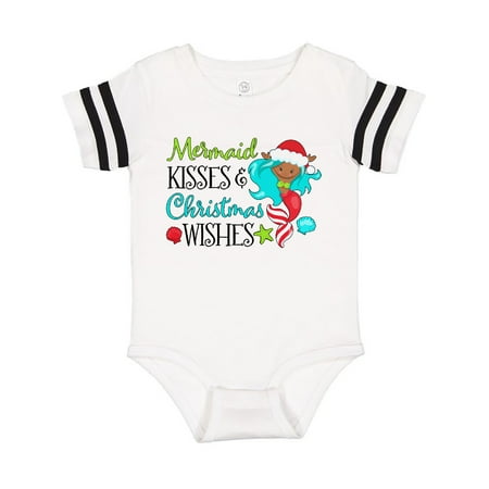 

Inktastic Mermaid Kisses and Christmas Wishes with Seashells Gift Baby Boy or Baby Girl Bodysuit