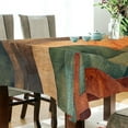thumbnail image 5 of Yayeee Tablecloths 54" x 72" Rectangle Wrinkle Resistant Party Table Cover, Abstract Wavy Landscape, 5 of 8