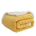 thumbnail image 3 of Skegnu Thickened Flannel Throw Blanket, Twin Size Lightweight Taffeta Fleece Blanket for Couch Sofa, 2-Sided Woven Design Fuzzy Soft Cozy Blanket for All Seasons, 60"×80", 3 of 7