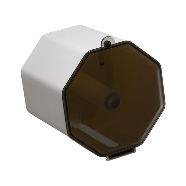 Caja de almacenamiento de papel higiénico, dispensador de rollos de papel higiénico de pared moderno. Blanco