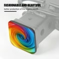 thumbnail image 3 of Hitch Cover Fits For 2-Inch Hitch,Rainbowspiral With Smooth Curves And Colorful Backgroundrubber Trailer Hitch Cover Tube Plug Insert,Car Exterior Accessories, Receiver Tube Hitch Plug, 3 of 6