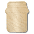 thumbnail image 2 of Unfinished Wood Etched Apple Jam Shape | Paint By Line Crafts 24" / 1/4", 2 of 2