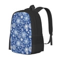 thumbnail image 1 of Easygdp whiet Snowflake blue background Mochila de Gran Capacidad Minimalista Ideal para Escuela, Viajes y Uso Diario, 1 of 6