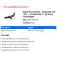 thumbnail image 2 of Clutch Cylinder - Compatible with 1987 - 1991 Mazda RX-7 1.3L Rotary Turbocharged 1988 1989 1990, 2 of 2
