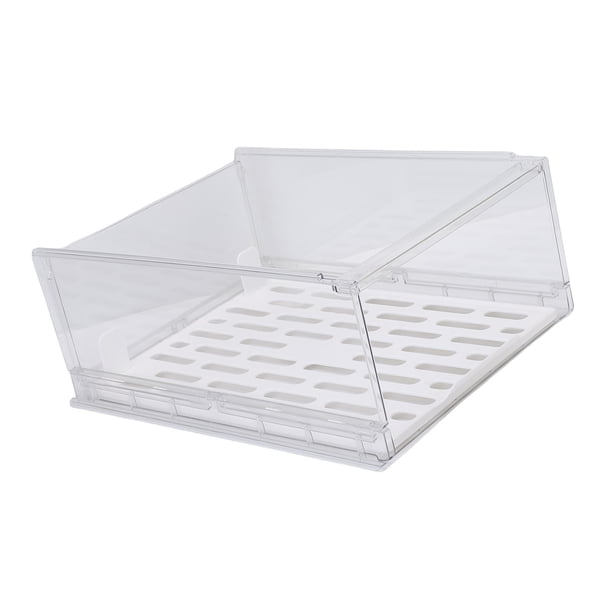 Contenedor De Almacenamiento En Estante, Caja De Almacenamiento De Armario De Deslizamiento Suave, Panel De Cajón Apilable, Antideslizante Transparente Para Armario