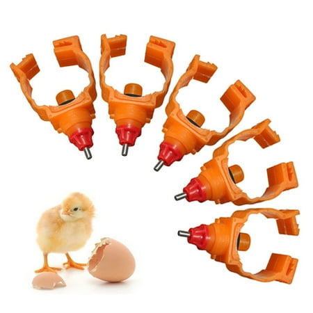 

SIEYIO 10Pcs Chick Waterer Nipples Poultry Water Drinker Nipples Stainless Steel Nipple