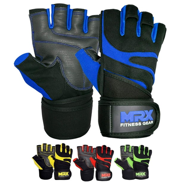 Weightlifting Gloves with Integrated Wrist Wrap Support Half Finger