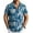 Blue-coconut Tree, variant on Men's Beach Shirts Short Sleeve Summer Shirt Casual Button Down Textured Shirt