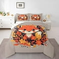 thumbnail image 1 of Erosebridal Ensembles de Literie Renard Dessin Animé Simple avec Couette pour Garçons Filles, Insert de Couette Feuilles Florales Botaniques, Réversible 2 Pcs, 1 of 7