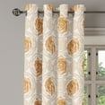 thumbnail image 2 of Ambesonne Floral Grommet Curtain, Rose Florets, 50" x 108", Sand Brown White, 2 of 6
