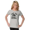 thumbnail image 3 of Save The Chubby Unicorns Fantasy Womens Fitted Plus Size Graphic Tee Brisco Brands 2X, 3 of 5