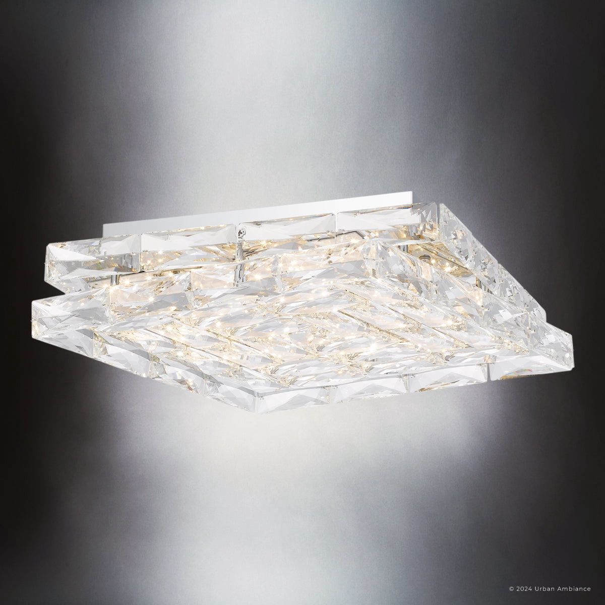 Luxury Contemporary Ceiling Light, Polished Chrome, UQL5560