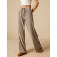 thumbnail image 5 of Women Wide Leg Pants with Pocket High Waisted Lounge Palazzo Autumn and Winter Pants Khaki L, 5 of 7