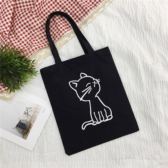 asdoklhq Clearance Bags Under $5.00,Women Canvas Handbag Printed Shoulder bag Capacity Beach Tote Shopping Handbags