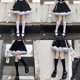 thumbnail image 3 of Calcetines japoneses hasta la rodilla para mujer, medias de estilo Lolita con lazo y ribete de encaje con volantes, 3 of 5