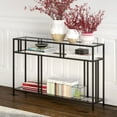 thumbnail image 5 of Henn&Hart 48" Blackened Bronze Metal/Glass Console Table, 5 of 8