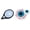 Racquet/Blue Eye, variant on Gamma Sports String Things Vibration Dampener (Tennis Ball/Brain)