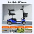 thumbnail image 5 of MORREAN Upgrade 4 Wheels Mobility Scooter for Seniors, Foldable Electric Powered Mobility Wheelchair for Adult, 275lbs, Blue, 5 of 14