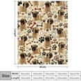 thumbnail image 2 of Pug Blanket Warm Fuzzy Throw Blanket Ultra Soft Bedding for Bedroom Living Room Sofa Couch Kids Adults Gifts for Pug Lovers 60"x50", 2 of 6