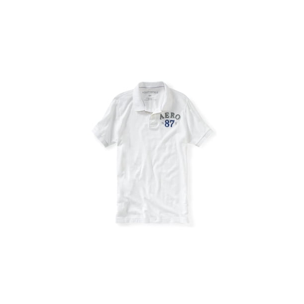 Polo Rugby Aeropostale Hombre 87 Ny Blanco Mediano