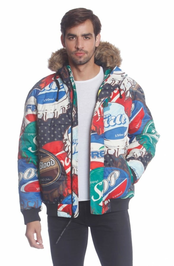 Print Jacket-BLACK SODA-Medium 