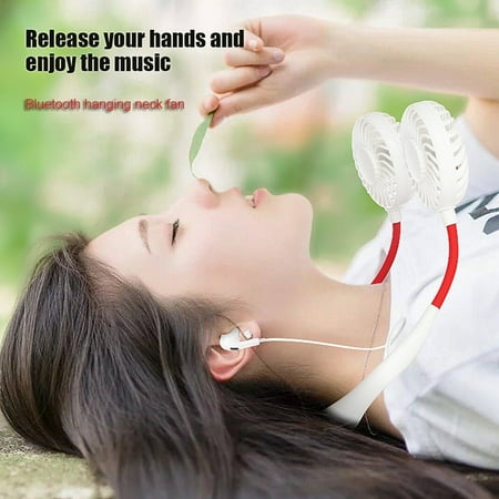 

Portable USB Rechargeable Neckband Sport Fan Lazy Neck Hanging Headset Oscillating Fan Pedestal Remote