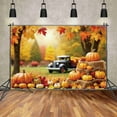 thumbnail image 2 of Thanksgiving Autumn Photo Studio Background Farm Harvest Photography Backdrop02 Pumpkin Flower Maple Tree Back Drop, 2 of 8