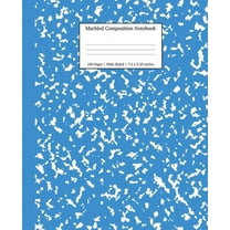 Young Dreamers Press Marbled Wide Ruled Composition Notebook, Blue, 100 Sheets