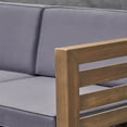 thumbnail image 3 of Noble House Cambridge Outdoor 5-Pc Acacia Wood Sofa Set Gray and Dark Gray, 3 of 6