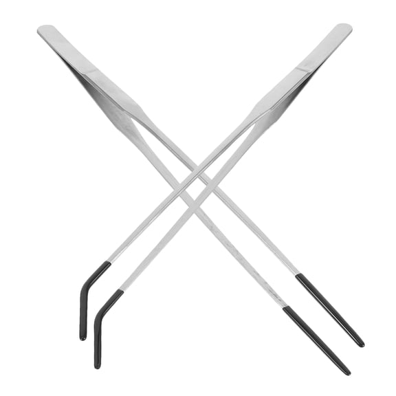 LOLIPPYY 2Pcs Aquarium Tweezers Stainless Steel Curved Long Feeding Tools For Pet Owners