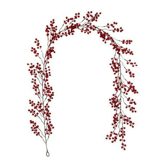 Red Berry Garland Christmas,Flexible Artificial Berry Garland for Fireplace Decoration for Winter Christmas Decor