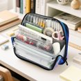 thumbnail image 6 of Pencil Bag with Magnetic Foldable Base Large Capacity Stand-Up Pencil Case Durable Nylon Pen Pouch Blue Bunny, 6 of 7