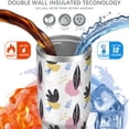 thumbnail image 3 of Modern 30oz Handheld Travel Tumbler with Handle – Double Wall Stainless Steel Insulated Cup, Flip Straw Lid, Leak-Proof & BPA-Free for Hot and Cold Drinks – Durable Coffee & Juice Mug White, 3 of 7