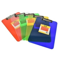 School Smart Low-Profile Acrylic Clipboard, 12-3/8 x 8-7/8 x 5/8 Inches, Plastic