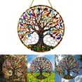 thumbnail image 2 of Tree Of Life Acrylic Painted Glass Window Hanging Colorful Exquisite Porch Home Stained Glass Frame Material Easter Flowers Fresh Cut And Gemstones Chain Christmas Decorations Potted Garland for, 2 of 4