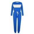 thumbnail image 4 of YUGYXL Lounge Sets for Women Sweatsuits Sets Two Piece Outfit Long Sleeve Pant Workout Athletic Tracksuits Blue XXXL, 4 of 5