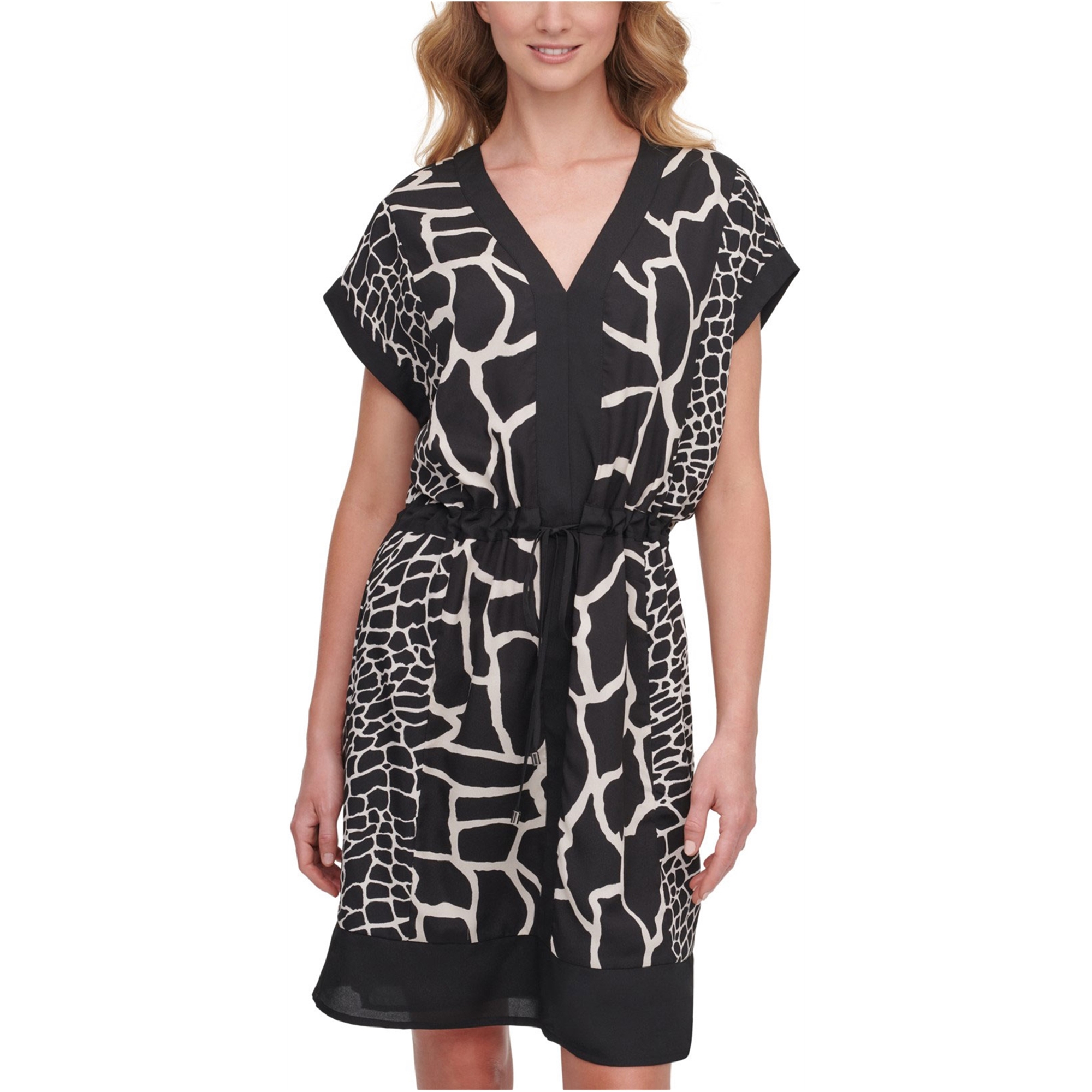 DKNY Womens Animal Print Shift Dress 