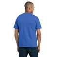 thumbnail image 2 of Port & Company Mens 50/50 Cotton/Poly T-Shirt Pocket, Large, Royal, 2 of 2