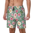 thumbnail image 2 of Uemuo Rose Flowers Pattern Mens Swim Trunks Quick Dry Board Shorts with Mesh Lining, Stretch Beach Shorts Quick Dry No-Chafing Board Shorts-Large, 2 of 9