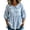 Blue, variant on BODOAO Women's 2026 Gingham Peplum Blouse, 3/4 Puff Sleeve Button Down Shirt, Lightweight Breathable Loose Fit Cute Casual Top for Summer Fall Daily Wear Outfits Blue L