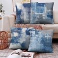 thumbnail image 2 of Set of 4 Blue and Grey Abstract Art Artwork Pillow Cover 20 x 20 Inch, Gallery Modern Decorative Throw Pillows Cushion Cover for Bedroom Sofa Living Room, 2 of 6