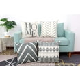 thumbnail image 4 of Set of 4 Decorative Throw Pillow Covers 18x18 Inch for Couch, Square Accent Grey Pillows Cover Case for Cushions Sofa Bed Chair and Living Room Farmhouse Outdoor Decoration (Grey 0145), 4 of 6