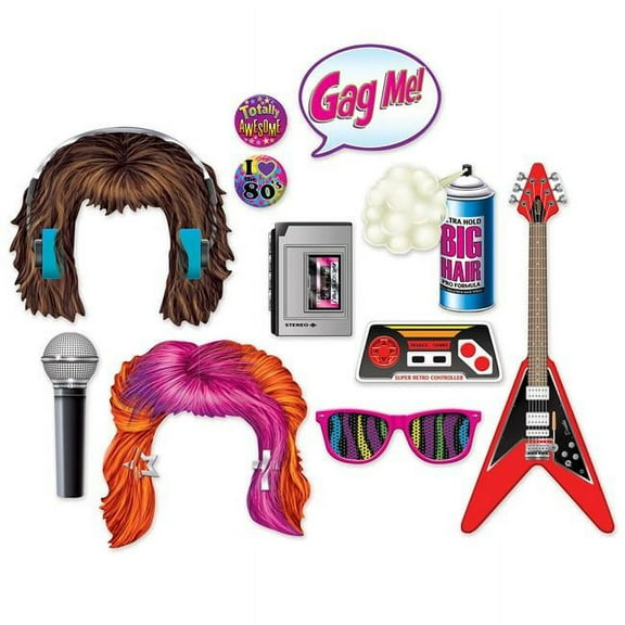 Beistle 53388 2.75 to 19.75 in. 80s Photo Fun Signs - Pack of 12