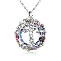 Tree of Life Sterling Silver Necklace with Purple Crystal Celtic Jewelry Gift for Women, Mom and Best Friend, Christmas Gifts