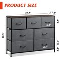thumbnail image 3 of 7 Drawer Dresser TV Stand, Dressers for Bedroom, Fabric Storage Tower, Hallway, Entryway, Closets, Sturdy Steel Frame, Wood Top, 3 of 16