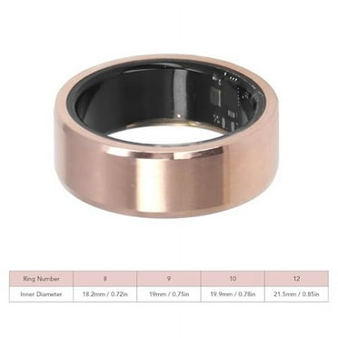 Smart Ring Health , Gold Water Smart Ring, Sleep Fitness Pedometer Smart Health Ring for Daily Use for Men and Women Black (9)