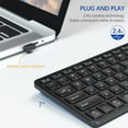 thumbnail image 2 of Yirtree Mini Slim Wireless Keyboard, 2.4Ghz Wireless Keyboard Handheld with Touchpad for PC Notebook TV Box Notebook Computer Portable PC Keyboard, 2 of 8
