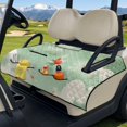 thumbnail image 3 of Whosucclay Green Koi Fish Golf Cart Seat Towel, Stain-Resistant 4 Convenient Pockets Golf Cart Seat Cushion Cover for Club Cars EZGO Icon Quick Dry, 3 of 9