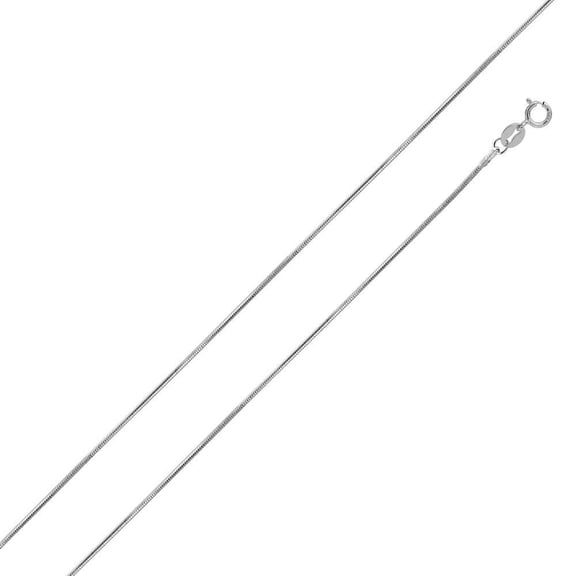 Sterling Silver 925 High Polished 8 Sided DC Snake 015 Chain 0.7mm Italy 22" Jewelry Female Unisex