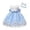 R74-Sky Blue, variant on RMGVDSD Baby Girls Dress Elegant Lace Bowknot Flower Girl Dress Pageant Princess Birthday Party Dresses With Headwear Solid Color Formal Party Dresses